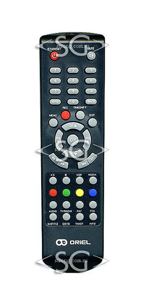 Пульт дистанционного управления для ORIEL ПДУ- 7 для DVB-T2-ресивера 710 (720,740,750,751,821,825,840,870,910,920,950) /orig./