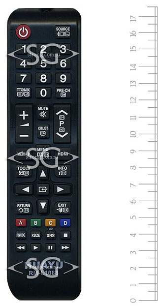 Пульт дистанционного управления для SAMSUNG universal RM-L1088 (корпус типа AA59-00602A ) блистер
