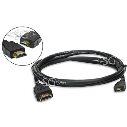 Шнур штекер HDMI - штекер micro HDMI v1.4 1,5 м.