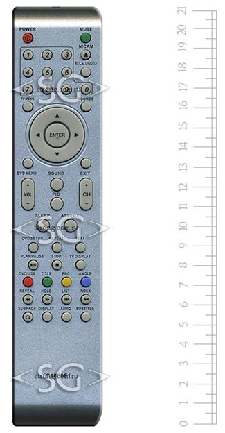Пульт дистанционного управления для AKIRA TC1860F1 tv+dvd /MYSTERY MTV-2417WHD