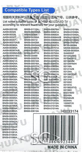 Пульт дистанционного управления для SAMSUNG universal RM-L919W (корпус типа BN59-01081A белый) блистер