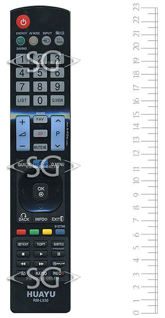 Пульт дистанционного управления для LG universal RM-L930(930+) (корпус типа AKB72917271 (77) 3D) блистер