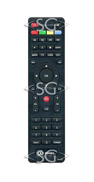 Пульт дистанционного управления для ORIEL ПДУ-10 для DVB-T2-ресивера 793, 963 /orig./