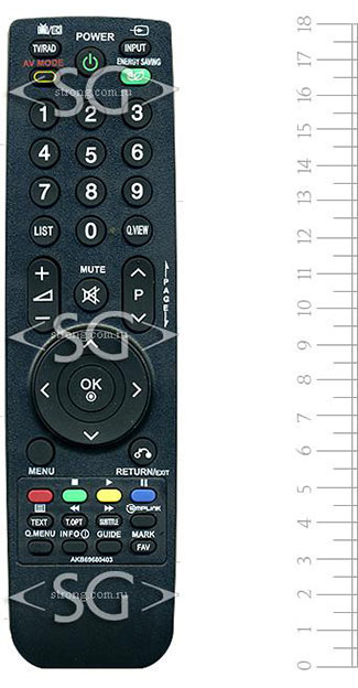 Пульт дистанционного управления для LG AKB69680403 (=AKB69680438, AKB69680408)