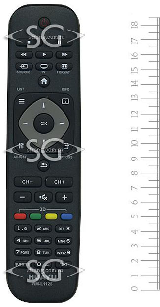 ����� �������������� ���������� ��� PHILIPS universal RM-L1125+(������ ���� 9965 900 00449 )+3D (������������ 4-� �����) �������