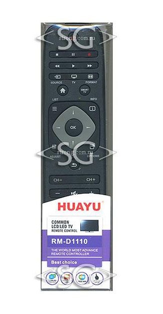 Пульт дистанционного управления для PHILIPS universal RM-D1110 (корпус типа 2422 549 90467 (YFK309-001)) блистер