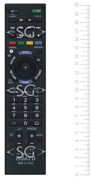 Пульт дистанционного управления для SONY universal RM-L1165 (корпус типа RM-ED047) 3D блистер
