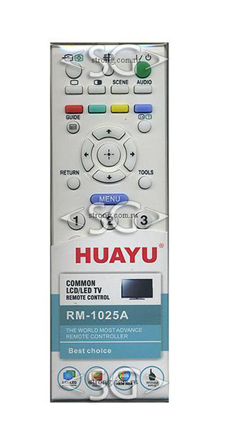 Пульт дистанционного управления для SONY universal RM-1025A (корпус типа RM-ED017(ED014)W (мини)белый) блистер