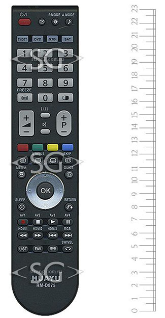����� �������������� ���������� ��� HITACHI universal RM-D875 (������ ����  CLE-999 (993.994)) �������