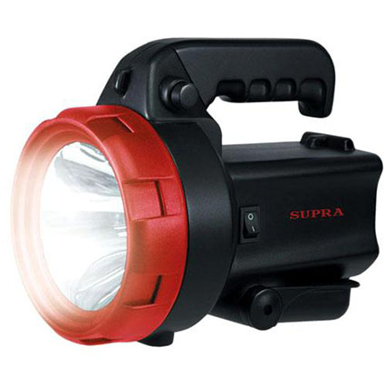 Фонарь акк.прожек.1LED 1W(10 ч. работы/зарядка 220V+12Vавто)SFL-PLR-1LW01чёрный (в коробке)