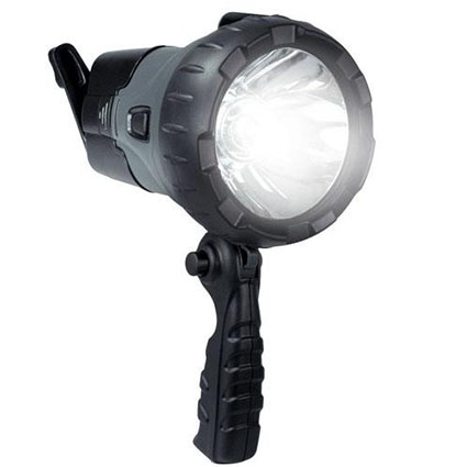 Фонарь акк.прожек.1LED 1W(3,5 ч.работы/зарядка 220V+12Vавто+ДИНАМО)SFL-PLR-1LW03 серый(в коробке)