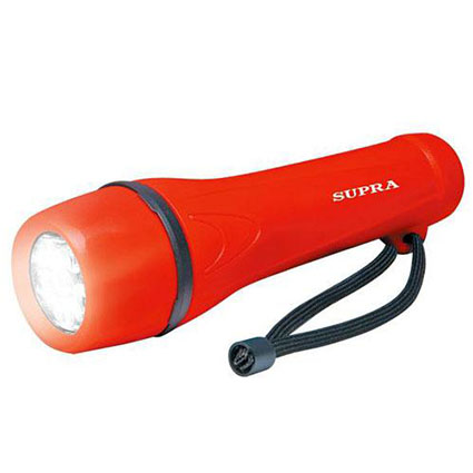 Фонарь рез. 6 LED (200ч.работы/ударопрочный/водонепроницаемый)+2бат.R20 SFL-R-6L-2R20красны(блистер)