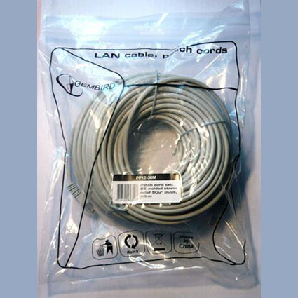 Патч-корд UTP (RJ45-RJ45) кат. 5е литой, многожильный 30м.