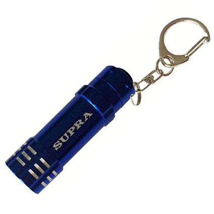 Фонарь брелок алюм. 3 LED (45 ч. работы/ударопрочный/карабин +3бат.LR44) SFL-BK-02 blue (блистер)