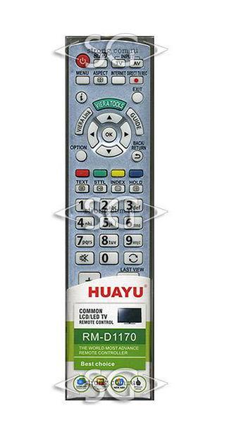 Пульт дистанционного управления для PANASONIC universal RM-D1170 (корпус типа N2QAYB000572 3D, viera) блистер