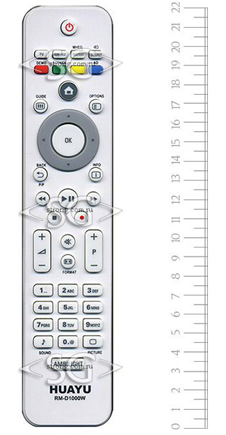 ����� �������������� ���������� ��� PHILIPS universal RM-D1000W ����� (������ ���� RC-4495/01  ambil.) �������