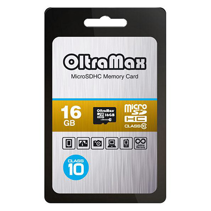 ����� ������ Micro SDHC 16Gb Class 10  ��� �������� SD