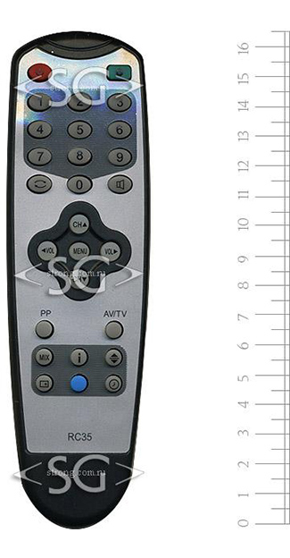 Пульт дистанционного управления для POLAR RC35 (tv 51LTV2010, 54CTV4929) / HYUNDAI tv H-LCD1511, H-LCD2011, H-LCD2012 и др.