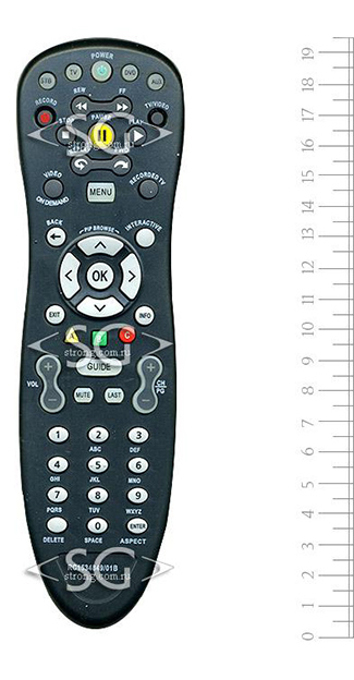 Пульт дистанционного управления для Билайн ТВ MOTOROLA MXv3 RC1534849/01B (Beeline RCU01 URC172500) IP приставка VIP2262E