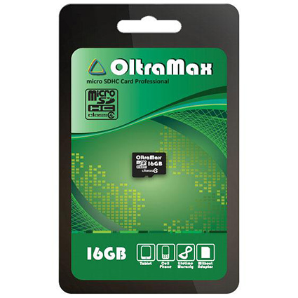 ����� ������ Micro SDHC 16Gb Class  4  ��� �������� SD