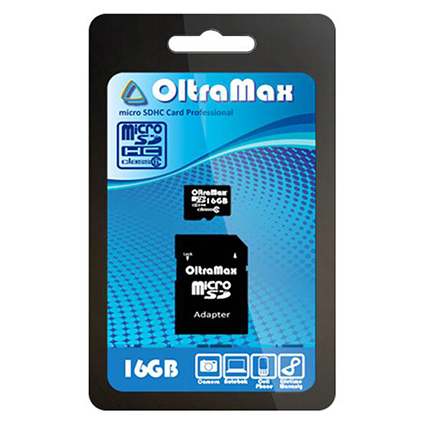 ����� ������ Micro SDHC 16Gb Class  6  c ��������� SD
