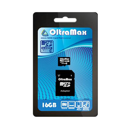 ����� ������ Micro SDHC 16Gb Class  6  c ��������� SD