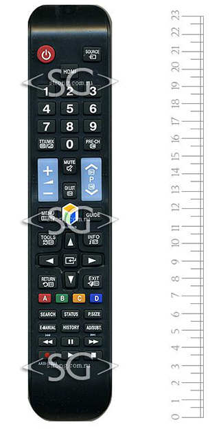 Пульт дистанционного управления для SAMSUNG AA59-00793A smart чёрный (=AA59-00795A белый) (=AA59-00790A)