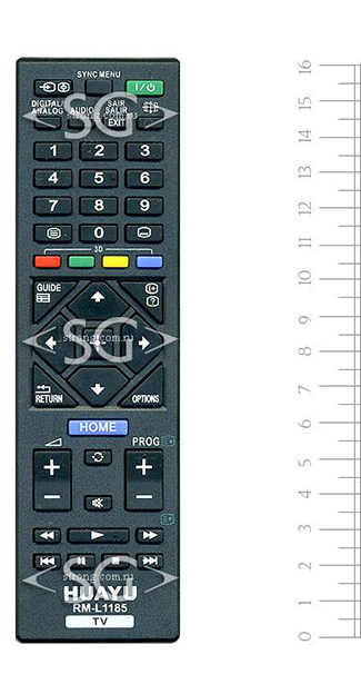 ����� �������������� ���������� ��� SONY universal RM-L1185 (������ ���� RM-ED054+3D) �������