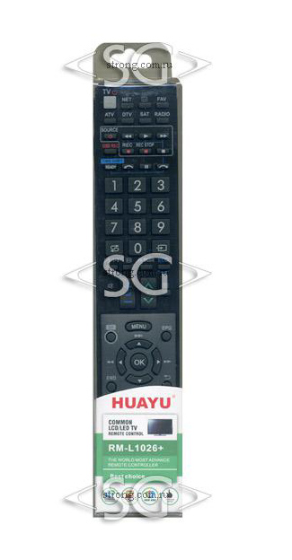 Пульт дистанционного управления для SHARP universal RM-L1026+ (корпус типа GA841WJSA 3D) блистер