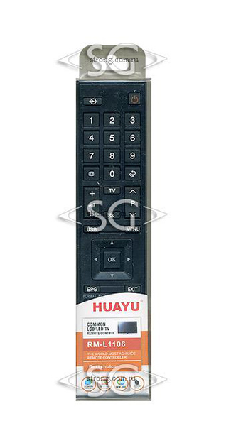Пульт дистанционного управления для TOSHIBA universal RM-L1106 (корпус типа CT-8026 3D) блистер