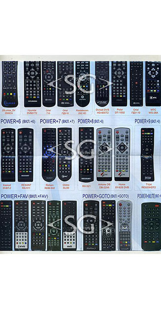 Пульт дистанционного управления универсальный для DVB-T2 ресиверов+TV ver.2019(инст. на русс.яз. с цв.фото)блистер