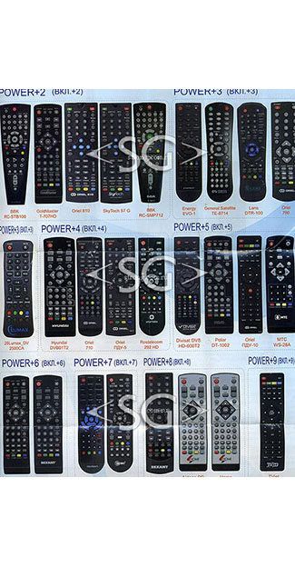 Пульт дистанционного управления универсальный для DVB-T2 ресиверов+TV ver.2019(инст. на русс.яз. с цв.фото)блистер