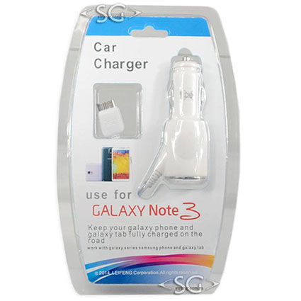 Автомобильное зарядное устройство для SAMSUNG GALAXY NOTE 3 (12-24V/5.1V 1.8A) (блистер)