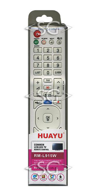 Пульт дистанционного управления для LG universal RM-L915W белый (корпус типа AKB72915207 +3D) блистер