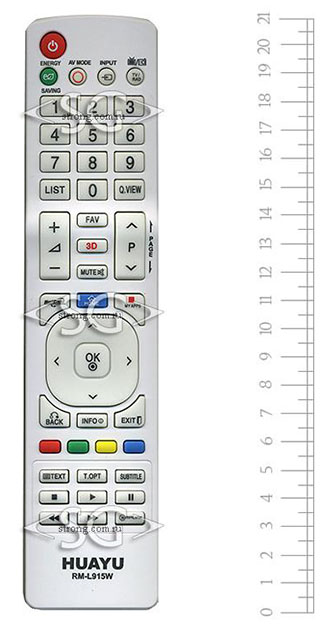 Пульт дистанционного управления для LG universal RM-L915W белый (корпус типа AKB72915207 +3D) блистер