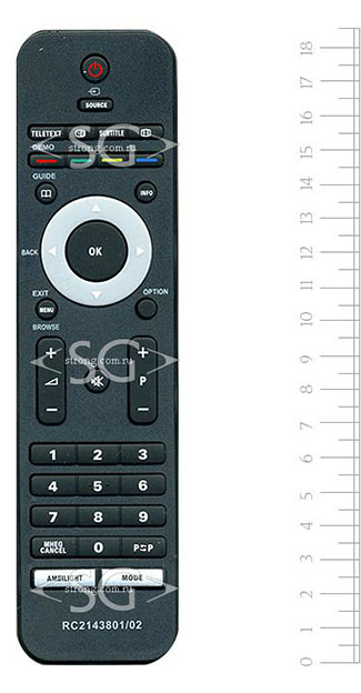 Пульт дистанционного управления для PHILIPS RC2143801/01 (/02) (313922852871) AMBILIGHT