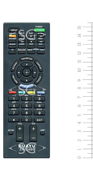 Пульт дистанционного управления для SONY universal RM-L1090 (корпус типа RM-ED034 (мини) 3D, theater ) блистер