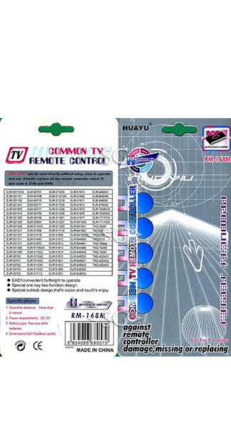 ����� �������������� ���������� ��� PANASONIC universal RM-168M (������ ���� EUR648080) �������
