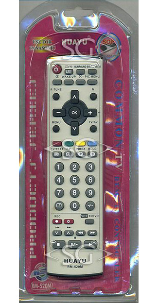 Пульт дистанционного управления для PANASONIC universal RM-520M (корпус типа N2QAJB000080) индивид. упак.