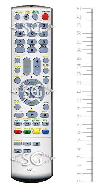 Пульт дистанционного управления для TOSHIBA DC-G1U TV+DVD