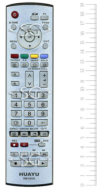Пульт дистанционного управления для PANASONIC universal RM-D630 (корпус типа EUR7635040 lcd) блистер