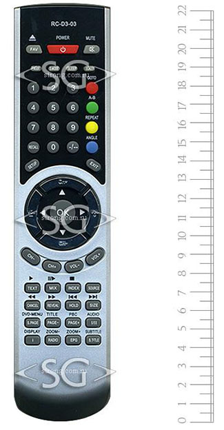 ����� �������������� ���������� ��� SHIVAKI RC-D3-03 (RC-D3-02)      / HORIZONT RC-D3-03   / Technika  tv LCD24-641