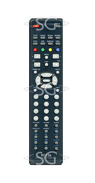 Пульт дистанционного управления для SUPRA RC13b чёрный tv+dvd (= RC14b/ RC2b /RC16bчёрный /RC13A белый )