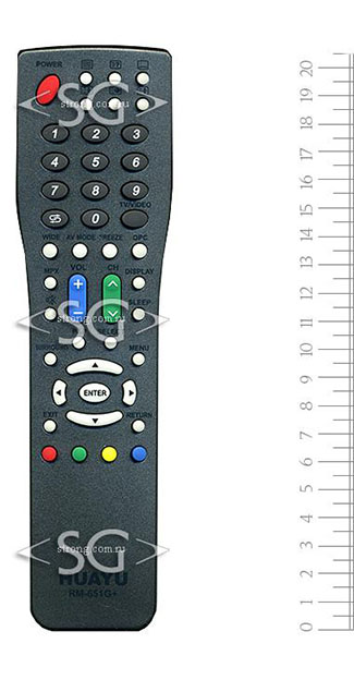 Пульт дистанционного управления для SHARP universal RM-651G+ чёрный (корпус типа GA493WJSA lcd) блистер