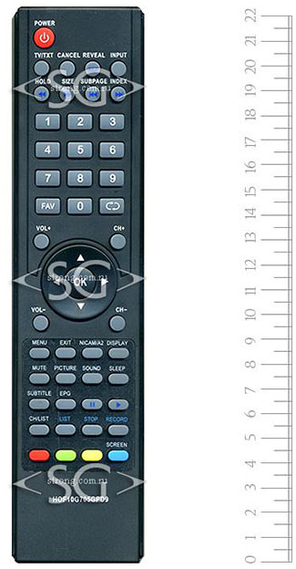 Пульт дистанционного управления для SUPRA HOF10G705GPD9 tv STV-LC3225LF и др. tv+dvd моноблок