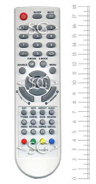 Пульт дистанционного управления для HYUNDAI H-LCD1516 , H-LCD2216 белый /MYSTERY tv MTV-1605W белый