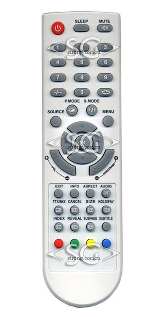 Пульт дистанционного управления для HYUNDAI H-LCD1516 , H-LCD2216 белый /MYSTERY tv MTV-1605W белый