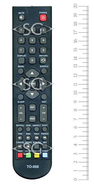 Пульт дистанционного управления для MYSTERY tv MTV-1628LW, MTV-1629LW TO-068