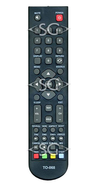 Пульт дистанционного управления для MYSTERY tv MTV-1628LW, MTV-1629LW TO-068