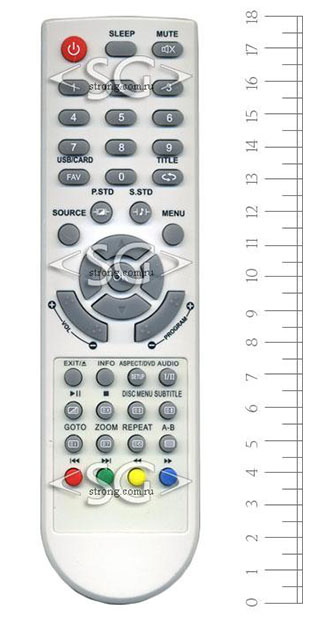 Пульт дистанционного управления для MYSTERY tv MTV-1915WD, MTV-2215WD, MTV-2225WD tv+dvd белый